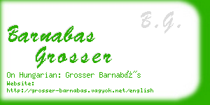 barnabas grosser business card